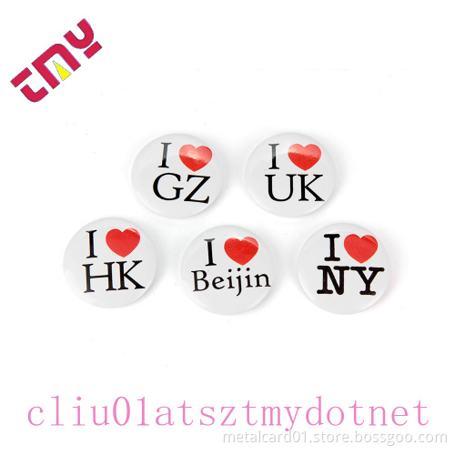 Custom Cheap Plain Blank 58MM Round Star Heart Shaped Metal Material Tin Pin Button Badge Wholesale